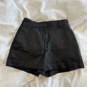 Aritzia High Waist Vegan Leather Shorts
